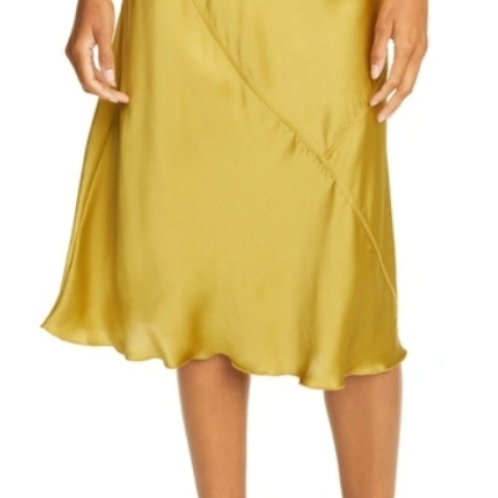 ATM ANTHONY THOMAS MELILO pull-on antique gold flare skirt